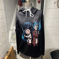 Rick  Morty "Rick Wars" Black Hoodie Med NWT