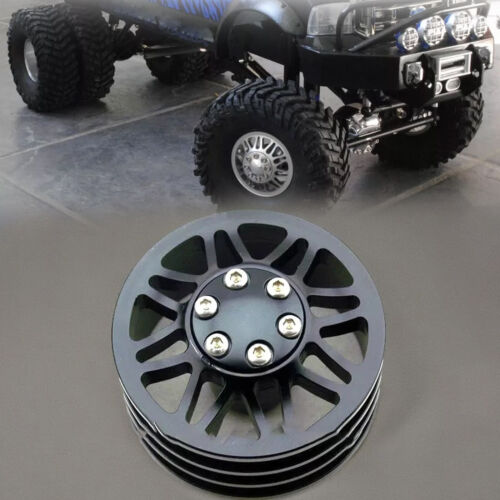 Black Alloy 1.9 Wheel Rim Set 2 front +2 Dually Rear for RC4WD RC Car Crawler - Picture 7 of 15