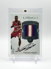 DOMINIQUE WILKINS 2016-17 PANINI FLAWLESS 3-COLOR PATCH AUTO AUTOGRAPH /25 HOF A