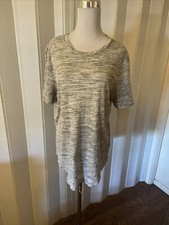 PacSun Los Angeles Scallop Tee Grey & White  - Size Medium