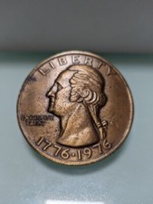 Vintage 1776-1976 Washington Quarter Large Belt Buckle Hencel Mt. View