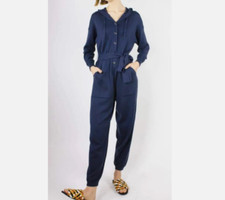Alex Mill 100 Cotton Blue Sweater M Jumpsuit Hoodie Missing Belt  Drawstring