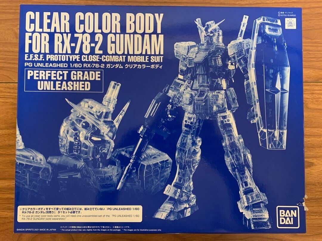 PG UNLEASHED 1/60 RX-78-2 Gundam Clear Color Body Figure PG UNLEASHED 1/60 RX-78-2 Gundam Clear Color Body Figure