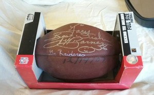 Jeff Barnes Signed 07 Oakland Raiders Game Time Full Sizefootball