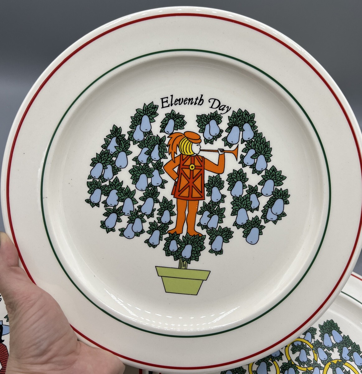 MINT! 4 TAYLORTON Potteries Sally Merwin 12 Days of Christmas 10.5