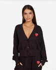 Cárdigan con parche facial corazón Lauren Moshi Camas - Talla mediana - Nuevo con etiquetas