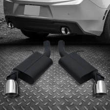 FOR 16-19 CHEVY CAMARO SS 6.2L 4" ROLLED MUFFLER TIP AXLE CAT BACK EXHAUST KIT