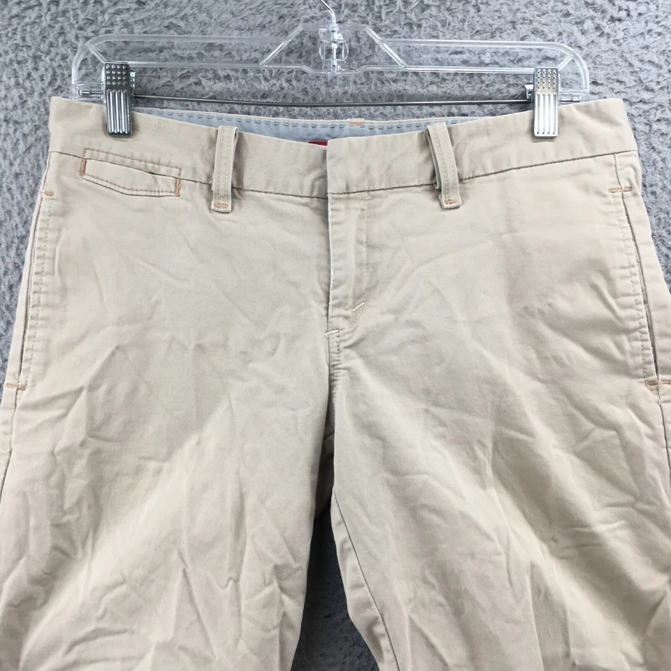 Pantalones Cortos Chinos Levi para Mujer 6 (Real 32X12) Beige Bolsillos de tiro bajo Informales Cremallera Mosca Foto 2 de 4