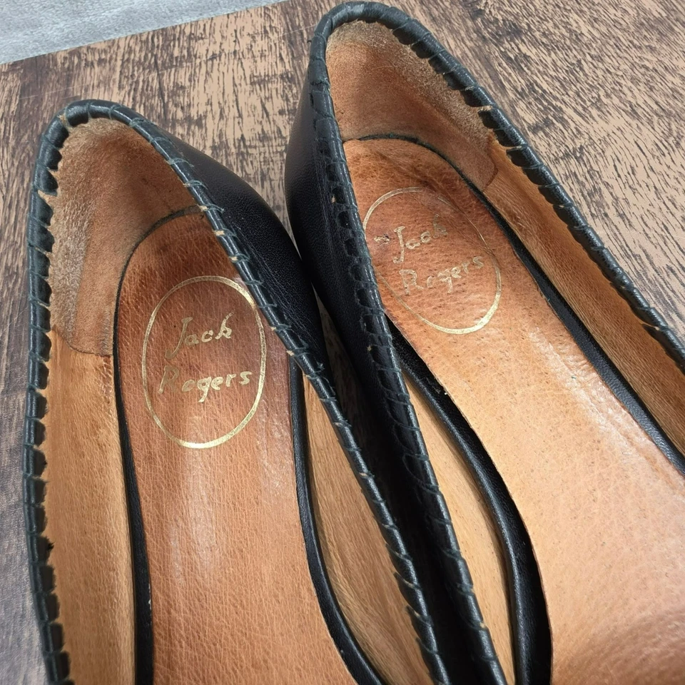 Мокасины с кисточками Jack Rogers Grace 7,5 М черная кожа классические опрятные минималистские - Изображение 3 из 4