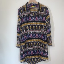 Roberta Roller Rabbit Dress Womens Size Small Ikat Print Shift Boho EUC