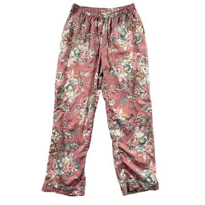 Cupcakes and Cashmere Pink Rose Floral Silky Lounge Pajama