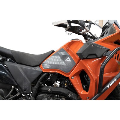 Attack Graphics Tank Protection Decals Sides Black/Grey For KAWASAKI KLR650