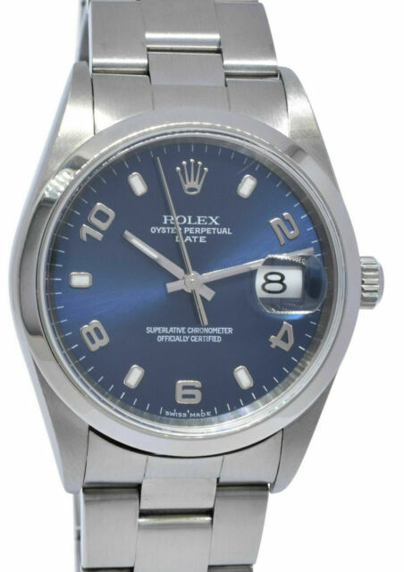 Rolex Oyster Perpetual Date Blue Men's 