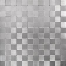 Mosaik Fliese selbstklebend Aluminium silber metall Wand | 200-22M25_f 10 Matten