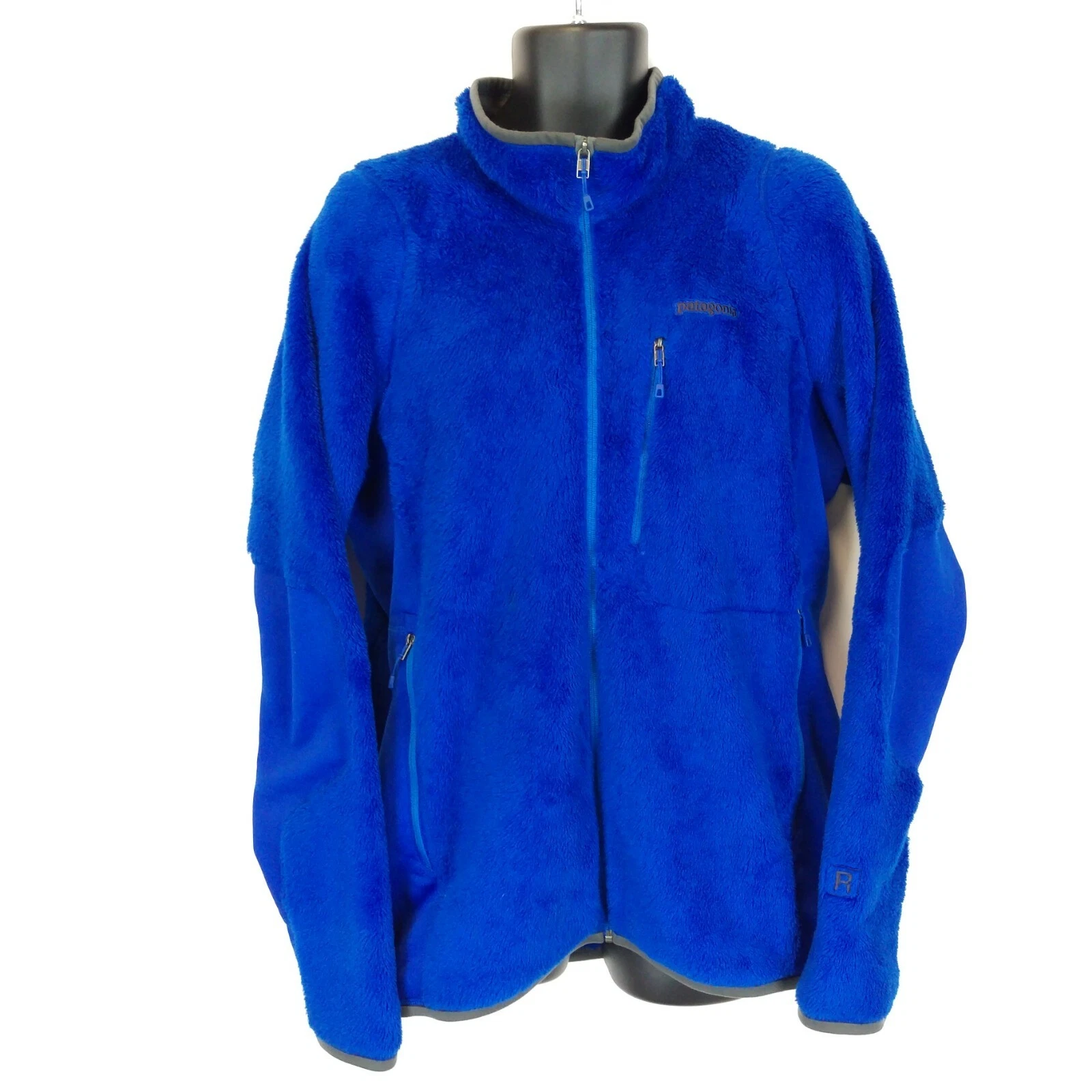 Patagonia Men's XL Blue Deep Pile Fizzy Fleece Full-Zip Jacket EUC