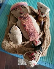 VERY RARE ANCIENT PERUVIAN FOLK ART CHANCAY BURIAL DOLL MOTHER GIVING BIRTH