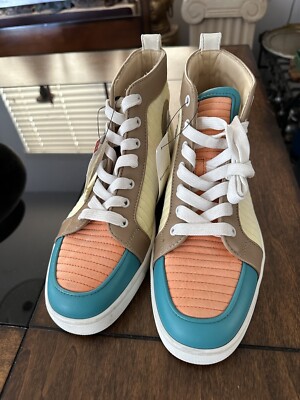CHRISTIAN LOUBOUTIN Rantus Catach Orlato pastel suede high top