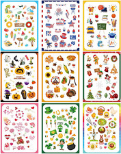 18-Pack Seasonal Holiday Stickers for Scrapbooking, Planners  Crafts