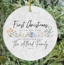 Personalized Our First Christmas Ornament, Custom Ornament, Christmas decor