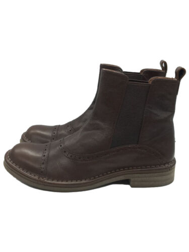 Women 6.5US Mode Kaori Side Gore Boots/Brw/Leather