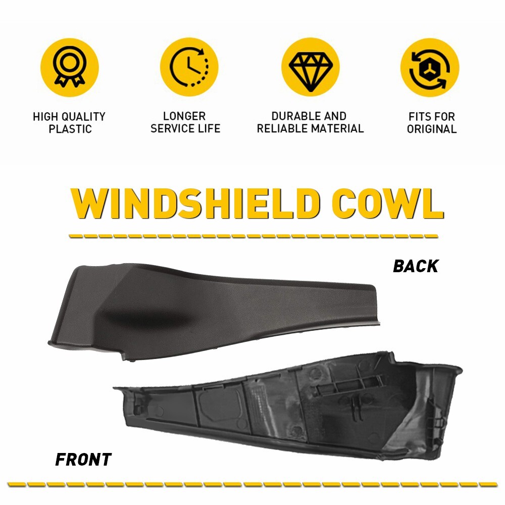 Windshield Wiper Side Cowl Extension Cover Trim For 13-15 Nissan Altima SEDAN