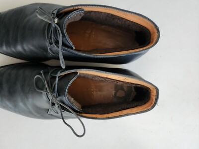 Salvatore Ferragamo Chukka Boots Size 10 Mens Black Leather