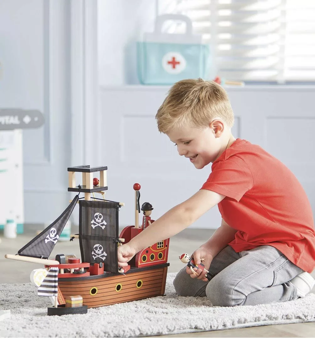 Kids wooden sales pirate ship