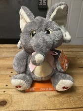 Toymazing Peek-A-Boo Ear Flapping Singing 13  Plush Elephant NWTs Works 