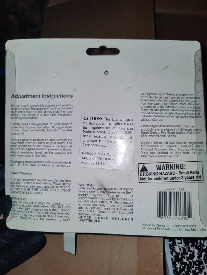 vtg cayman swim gear goggles from kmart eBay