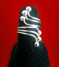 Erick's Sterling Silver Beaded Ring Taxco 925 Size 7.5