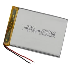 3.7V 1500mAh 5.55Wh Li Li-ion Battery 305070 For GPS Mp3 Mp4 LED Instrumentation