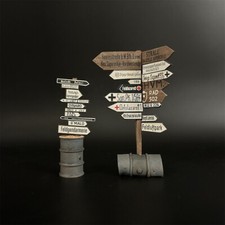 WAR PARK MINIATURES 1:30 WW2 DIORAMA WS053 ROAD SIGNS ON OIL DRUMS