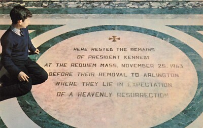 Postcard President John F. Kennedy JFK Washington DC St Matthew's Cathedral