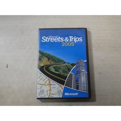 Microsoft Streets & Trips 2005 PC Software Vintage Mapping Travel Guide 2 Discs