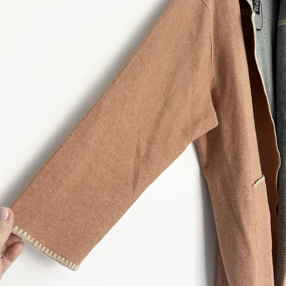 Nic Zoe Quiet Luxury Open Front Cardigan Womens 2X Camel Capsule Minimalist - Image 4 of 4