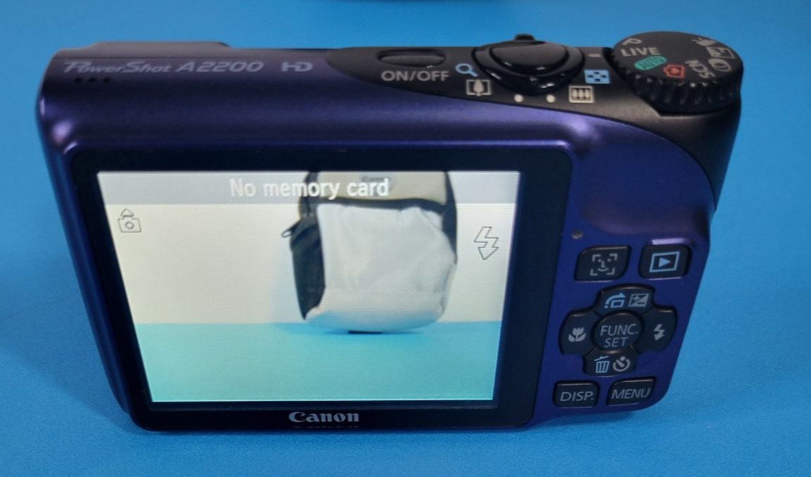 Canon PowerShot A2200 HD 14.1MP Digital Camera Blue PC1585 w/ Case