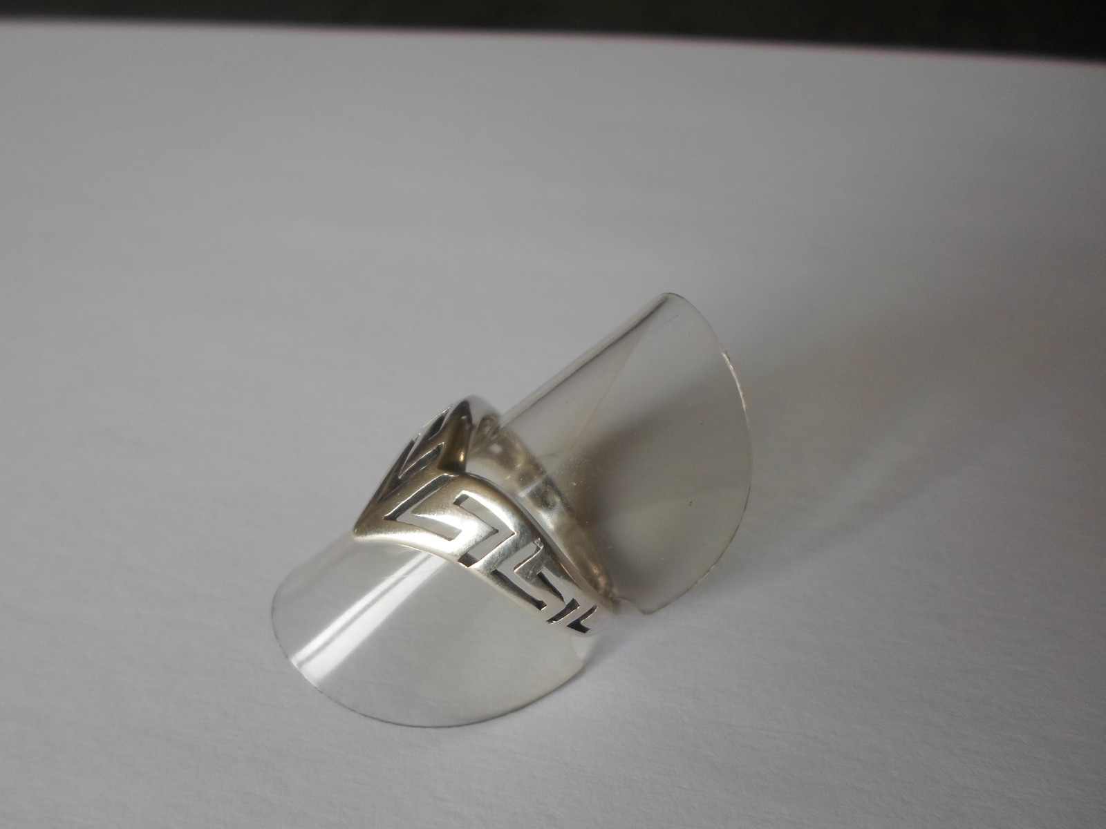 solid silver ring, openwork, labyrinth, s. 52 - image 8