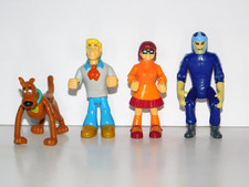 Lot 4 Scooby Doo Action Figures Velma, Fred, Phantom Racer Hanna Barbera