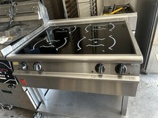 Commercial Stainless Steel Electric 4 Burner Hob/Cooktop + Stand Manual Control