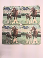 Vintage 2006 Anheuser-Busch Clysdale Coaster Set of 4 Collectible  Horse   Decor
