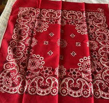 Bandana Crafted With Pride in America red 100 Cotton Made USA RN 15187 Hanky