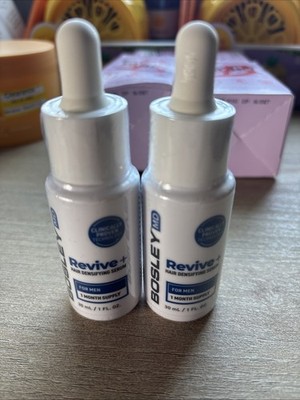 (2) Bosley MD Revive + Densifying Serum For Men One Month Supply 1 Fl Oz Each
