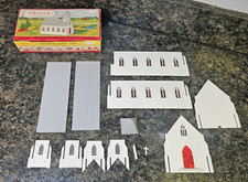 Vintage Plasticville USA Church IOB Lot 522 