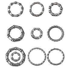 30 Pcs Bike Ball Bearings with Fixed Cages, 10 Sizes Bicycle Bearing