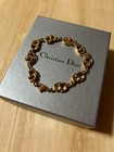 Christian Dior CD Logo Gold Vintage Bracelet 7.5 in