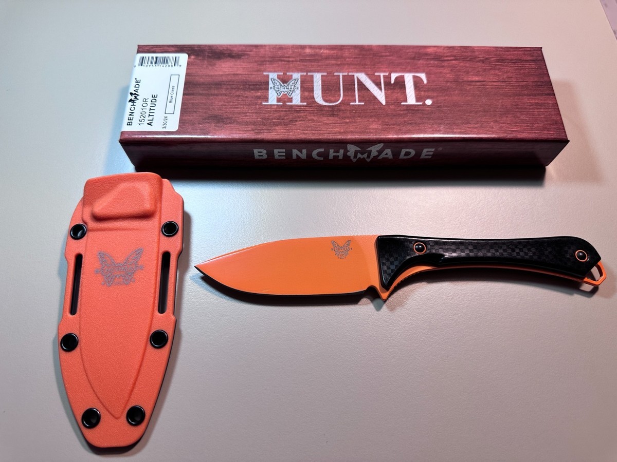 Benchmade 15201 Altitude Fixed Blade Orange Cerakote New Cond No