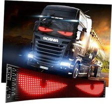 Devil Eyes Light for Cars, 52.4''x7.6'' Extra Large Flexible LED Display, USB