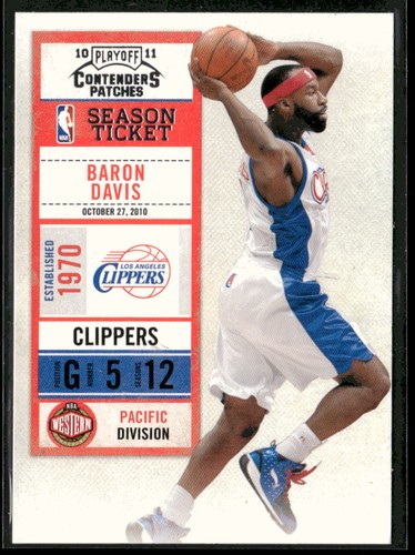 Baron Davis #6 2010 Panini Playoff Contenders Patches card