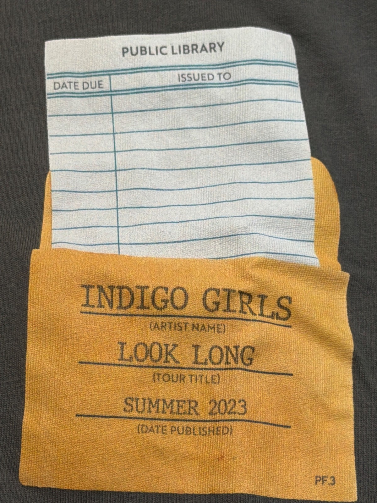 RARE Indigo Girls Look Long Banned Books Concert Tour Shirt 2023 Gray Canvas M image 2