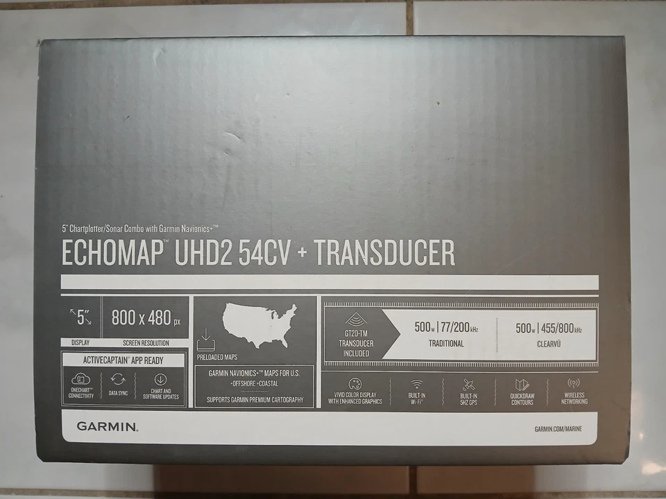 New In Box Garmin ECHOMAP UHD2 54cv + Transducer - Image 2 of 2
